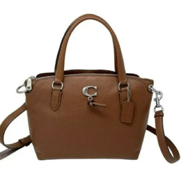 Coach Handbags - NWT Coach Remi Satchel in Brown Pebble Leather